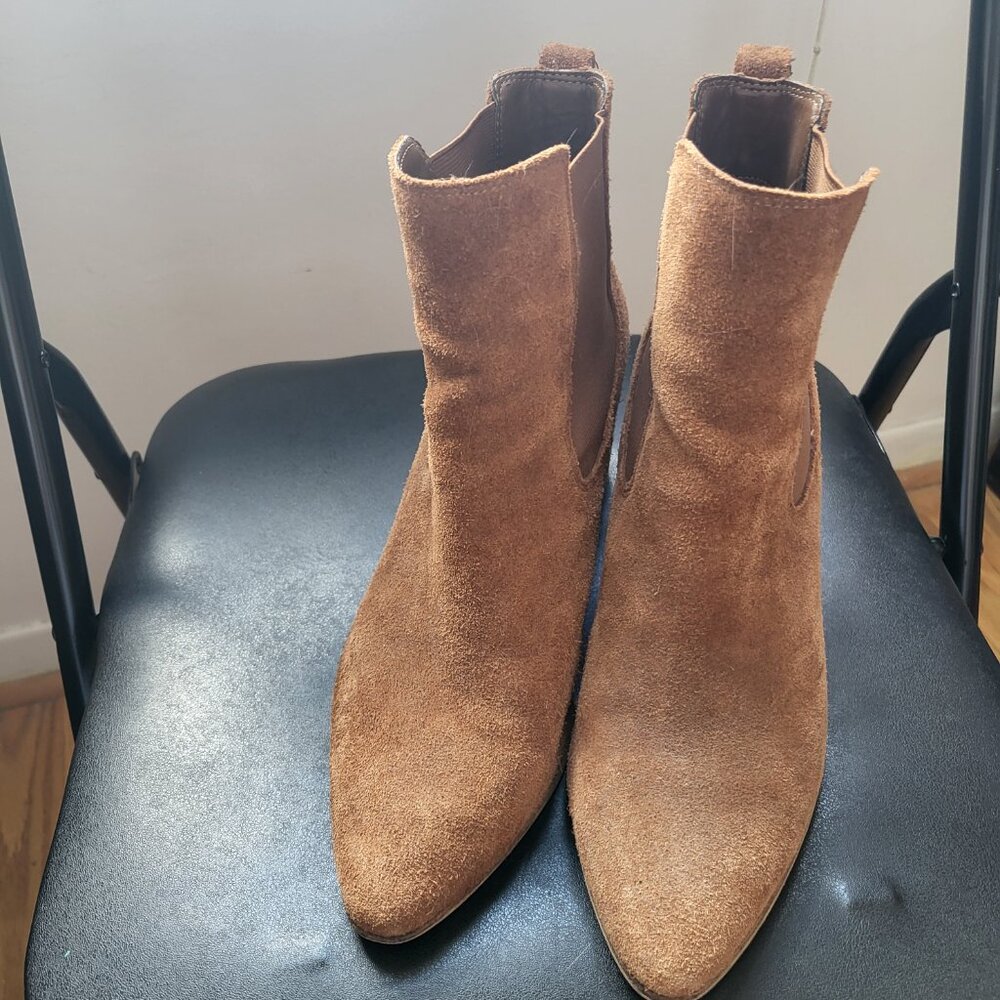 Suede brown ankle boots Steve Maiden with heels